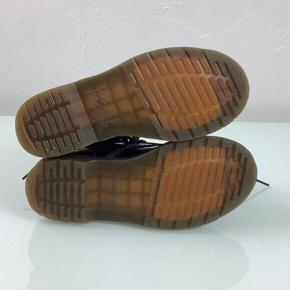 Dr. Martens Pascal 8 eyelet lace up patent platinum boots women size 7 - Picture 16 of 16